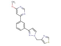 4-methoxy-6-{3-[1-(1,3-thiazol-4-ylmethyl)-1H-pyrazol-3-yl]phenyl}pyrimidine