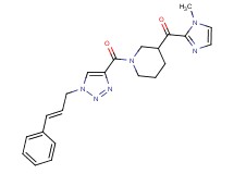 (1-methyl-1H-imidazol-2-yl)[1-({1-[(2E)-3-phenyl-2-propen-1-yl]-1H-1,2,3-triazol-4-yl}carbonyl)-3-piperidinyl]methanone