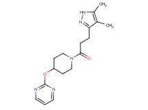 2-({1-[3-(4,5-dimethyl-1H-pyrazol-3-yl)propanoyl]piperidin-4-yl}oxy)pyrimidine