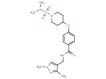 4-({1-[(dimethylamino)sulfonyl]-4-piperidinyl}oxy)-N-[(1,3-dimethyl-1H-pyrazol-4-yl)methyl]benzamide