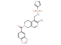 N-{[7-(1,3-benzodioxol-5-ylcarbonyl)-3-methyl-5,6,7,8-tetrahydro-2,7-naphthyridin-4-yl]methyl}-3-thiophenesulfonamide