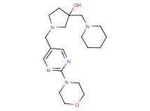 1-[(2-morpholin-4-ylpyrimidin-5-yl)methyl]-3-(piperidin-1-ylmethyl)pyrrolidin-3-ol