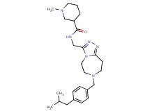N-{[7-(4-isobutylbenzyl)-6,7,8,9-tetrahydro-5H-[1,2,4]triazolo[4,3-d][1,4]diazepin-3-yl]methyl}-1-methyl-3-piperidinecarboxamide