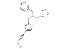3-(5-{[(pyridin-2-ylmethyl)(tetrahydrofuran-2-ylmethyl)amino]methyl}-3-thienyl)prop-2-yn-1-ol