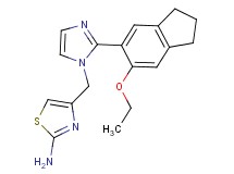 4-{[2-(6-ethoxy-2,3-dihydro-1H-inden-5-yl)-1H-imidazol-1-yl]methyl}-1,3-thiazol-2-amine