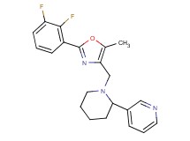 3-(1-{[2-(2,3-difluorophenyl)-5-methyl-1,3-oxazol-4-yl]methyl}-2-piperidinyl)pyridine