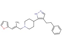 1-[(2E)-3-(2-furyl)-2-methyl-2-propen-1-yl]-4-[4-(2-phenylethyl)-1H-pyrazol-5-yl]piperidine