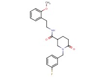 1-(3-fluorobenzyl)-N-[2-(2-methoxyphenyl)ethyl]-6-oxo-3-piperidinecarboxamide