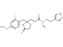 3-[2-(2-fluoro-4-methoxybenzyl)-5-oxo-2-pyrrolidinyl]-N-methyl-N-[2-(1H-pyrazol-4-yl)ethyl]propanamide