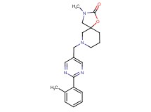 3-methyl-7-{[2-(2-methylphenyl)-5-pyrimidinyl]methyl}-1-oxa-3,7-diazaspiro[4.5]decan-2-one