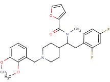 N-{2-(2,4-difluorophenyl)-1-[1-(2,3-dimethoxybenzyl)-4-piperidinyl]ethyl}-N-methyl-2-furamide