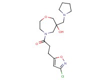 4-[3-(3-chloroisoxazol-5-yl)propanoyl]-6-(pyrrolidin-1-ylmethyl)-1,4-oxazepan-6-ol