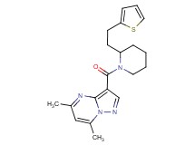 5,7-dimethyl-3-({2-[2-(2-thienyl)ethyl]-1-piperidinyl}carbonyl)pyrazolo[1,5-a]pyrimidine