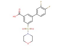 3',4'-difluoro-5-(morpholin-4-ylsulfonyl)biphenyl-3-carboxylic acid