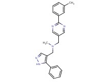 N-methyl-1-[2-(3-methylphenyl)pyrimidin-5-yl]-N-[(5-phenyl-1H-pyrazol-4-yl)methyl]methanamine