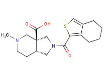 (3aS*,7aR*)-5-methyl-2-(4,5,6,7-tetrahydro-2-benzothien-1-ylcarbonyl)octahydro-3aH-pyrrolo[3,4-c]pyridine-3a-carboxylic acid