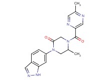 1-(1H-indazol-6-yl)-5-methyl-4-[(5-methyl-2-pyrazinyl)carbonyl]-2-piperazinone