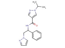 1-isopropyl-N-[1-phenyl-2-(1H-pyrazol-1-yl)ethyl]-1H-pyrazole-4-carboxamide