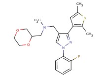 1-[3-(2,5-dimethyl-3-thienyl)-1-(2-fluorophenyl)-1H-pyrazol-4-yl]-N-(1,4-dioxan-2-ylmethyl)-N-methylmethanamine