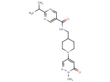 2-isopropyl-N-{[1-(1-methyl-6-oxo-1,6-dihydropyridazin-4-yl)piperidin-4-yl]methyl}pyrimidine-5-carboxamide