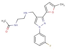 N-[2-({[1-(3-fluorophenyl)-3-(5-methyl-2-furyl)-1H-pyrazol-4-yl]methyl}amino)ethyl]acetamide
