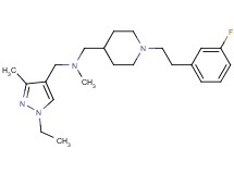 1-(1-ethyl-3-methyl-1H-pyrazol-4-yl)-N-({1-[2-(3-fluorophenyl)ethyl]piperidin-4-yl}methyl)-N-methylmethanamine