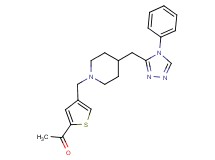 1-[4-({4-[(4-phenyl-4H-1,2,4-triazol-3-yl)methyl]piperidin-1-yl}methyl)-2-thienyl]ethanone