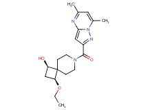 (1R*,3S*)-7-[(5,7-dimethylpyrazolo[1,5-a]pyrimidin-2-yl)carbonyl]-3-ethoxy-7-azaspiro[3.5]nonan-1-ol