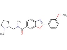 2-(3-methoxyphenyl)-N-methyl-N-[(1-methyl-2-pyrrolidinyl)methyl]-1,3-benzoxazole-6-carboxamide