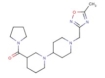 1'-[(5-methyl-1,2,4-oxadiazol-3-yl)methyl]-3-(pyrrolidin-1-ylcarbonyl)-1,4'-bipiperidine