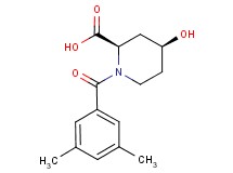 (2R*,4S*)-1-(3,5-dimethylbenzoyl)-4-hydroxypiperidine-2-carboxylic acid