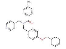 N-[4-(3-cyclohexen-1-ylmethoxy)benzyl]-4-methyl-N-(4-pyridinylmethyl)benzamide