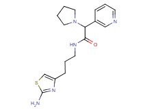 N-[3-(2-amino-1,3-thiazol-4-yl)propyl]-2-(3-pyridinyl)-2-(1-pyrrolidinyl)acetamide
