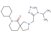 7-cyclohexyl-2-[(4-isopropyl-4H-1,2,4-triazol-3-yl)methyl]-2,7-diazaspiro[4.5]decan-6-one