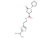 1-cyclopentyl-N-[2-(2-isopropyl-1,3-thiazol-4-yl)ethyl]-5-oxo-3-pyrrolidinecarboxamide