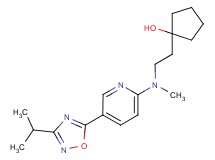 1-{2-[[5-(3-isopropyl-1,2,4-oxadiazol-5-yl)pyridin-2-yl](methyl)amino]ethyl}cyclopentanol