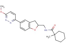 N-{[5-(6-methoxy-3-pyridazinyl)-2,3-dihydro-1-benzofuran-2-yl]methyl}-1-methylcyclohexanecarboxamide