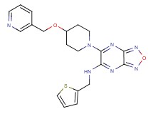 6-[4-(3-pyridinylmethoxy)-1-piperidinyl]-N-(2-thienylmethyl)[1,2,5]oxadiazolo[3,4-b]pyrazin-5-amine
