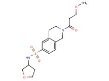 2-(3-methoxypropanoyl)-N-(tetrahydrofuran-3-yl)-1,2,3,4-tetrahydroisoquinoline-6-sulfonamide