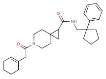 6-(1-cyclohexen-1-ylacetyl)-N-[(1-phenylcyclopentyl)methyl]-6-azaspiro[2.5]octane-1-carboxamide