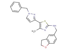 5-(1-benzyl-1H-pyrazol-3-yl)-N-(2,3-dihydro-1-benzofuran-5-ylmethyl)-4-methyl-1,3-thiazol-2-amine