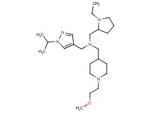 1-(1-ethyl-2-pyrrolidinyl)-N-[(1-isopropyl-1H-pyrazol-4-yl)methyl]-N-{[1-(2-methoxyethyl)-4-piperidinyl]methyl}methanamine
