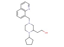 2-[1-cyclopentyl-4-(8-quinolinylmethyl)-2-piperazinyl]ethanol