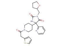 5-(2-pyridinyl)-3-(tetrahydro-2-furanylmethyl)-5-[1-(2-thienylacetyl)-4-piperidinyl]-2,4-imidazolidinedione
