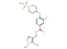 3-chloro-N-[(1,5-dimethyl-1H-pyrazol-4-yl)methyl]-4-{[1-(methylsulfonyl)-4-piperidinyl]oxy}benzamide
