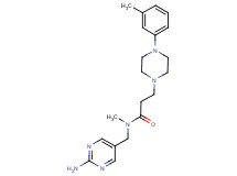 N-[(2-amino-5-pyrimidinyl)methyl]-N-methyl-3-[4-(3-methylphenyl)-1-piperazinyl]propanamide