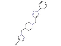 4-[(4-methyl-1H-pyrazol-1-yl)methyl]-1-[(1-phenyl-1H-1,2,3-triazol-4-yl)methyl]piperidine