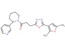 3-(1-{3-[5-(2,5-dimethyl-3-furyl)-1,3,4-oxadiazol-2-yl]propanoyl}-2-piperidinyl)pyridine