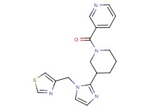 3-({3-[1-(1,3-thiazol-4-ylmethyl)-1H-imidazol-2-yl]piperidin-1-yl}carbonyl)pyridine