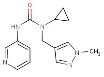 N-cyclopropyl-N-[(1-methyl-1H-pyrazol-4-yl)methyl]-N'-pyridin-3-ylurea